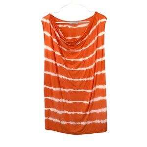 Michael Stars OSFM Orange White Stripe Top Used